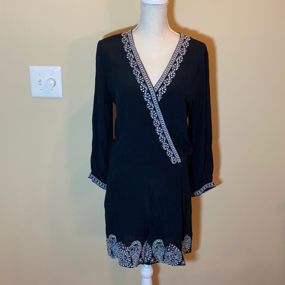 LOFT Long Sleeve Embroidered Romper